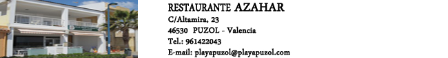 Restaurante Azahar Puzol