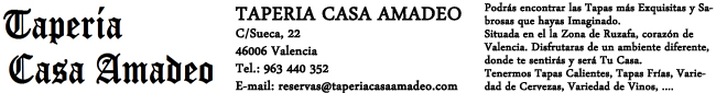 Taperia Casa Amadeo